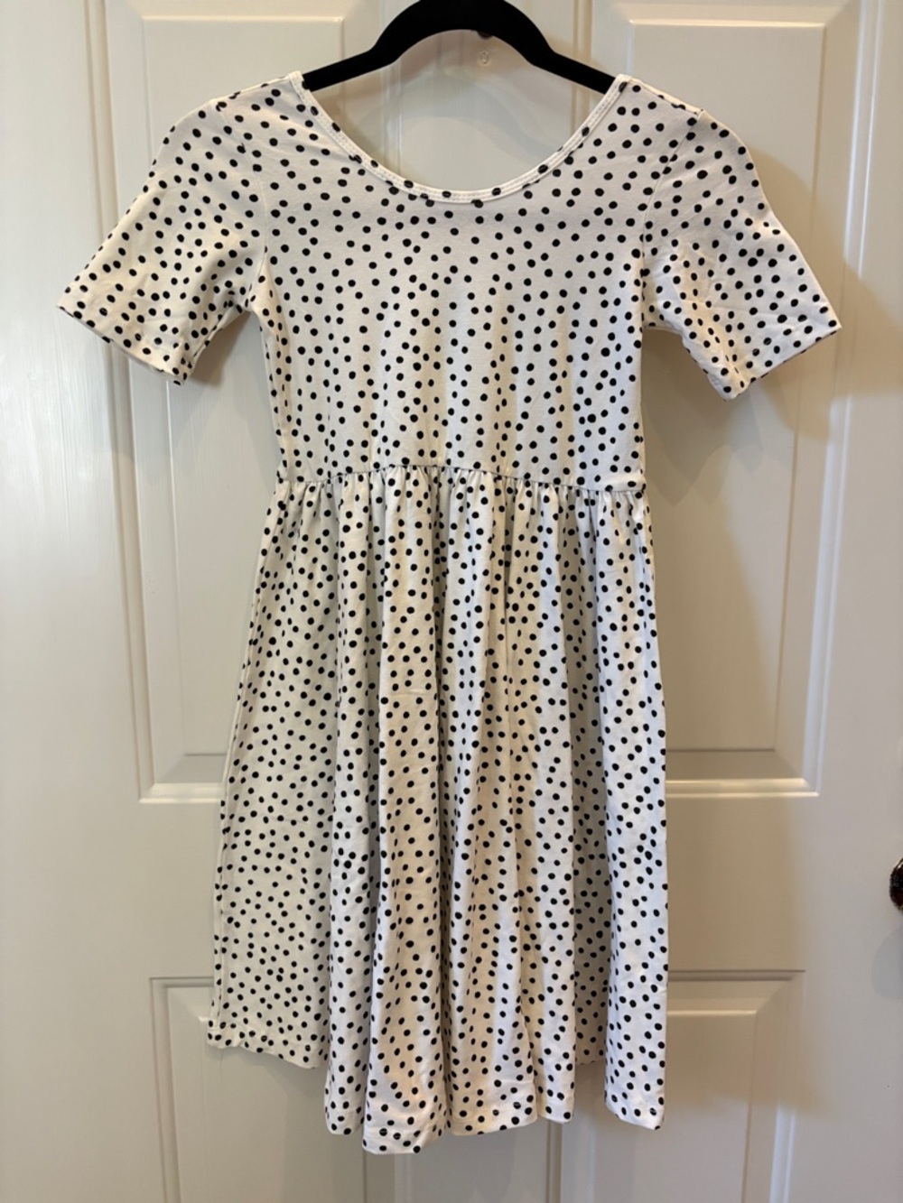 Alice + Ames Polka Dot Twirl Dress; Size 10 Girls ; Black White Smocked